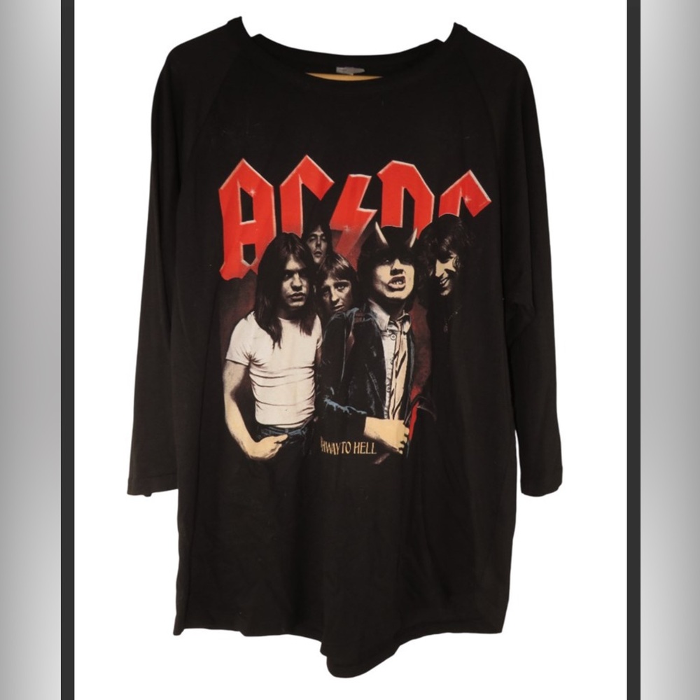 AC/DC "Highway to Hell" Graphic T-Shirt, Size: L (Adult)